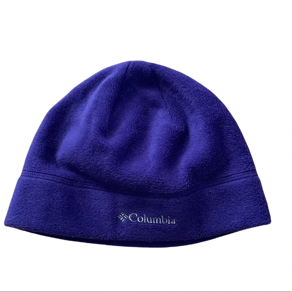 Columbia Sportswear Youth Purple winter Hat Beanie Fleece Omni-Heat Unisex S/M